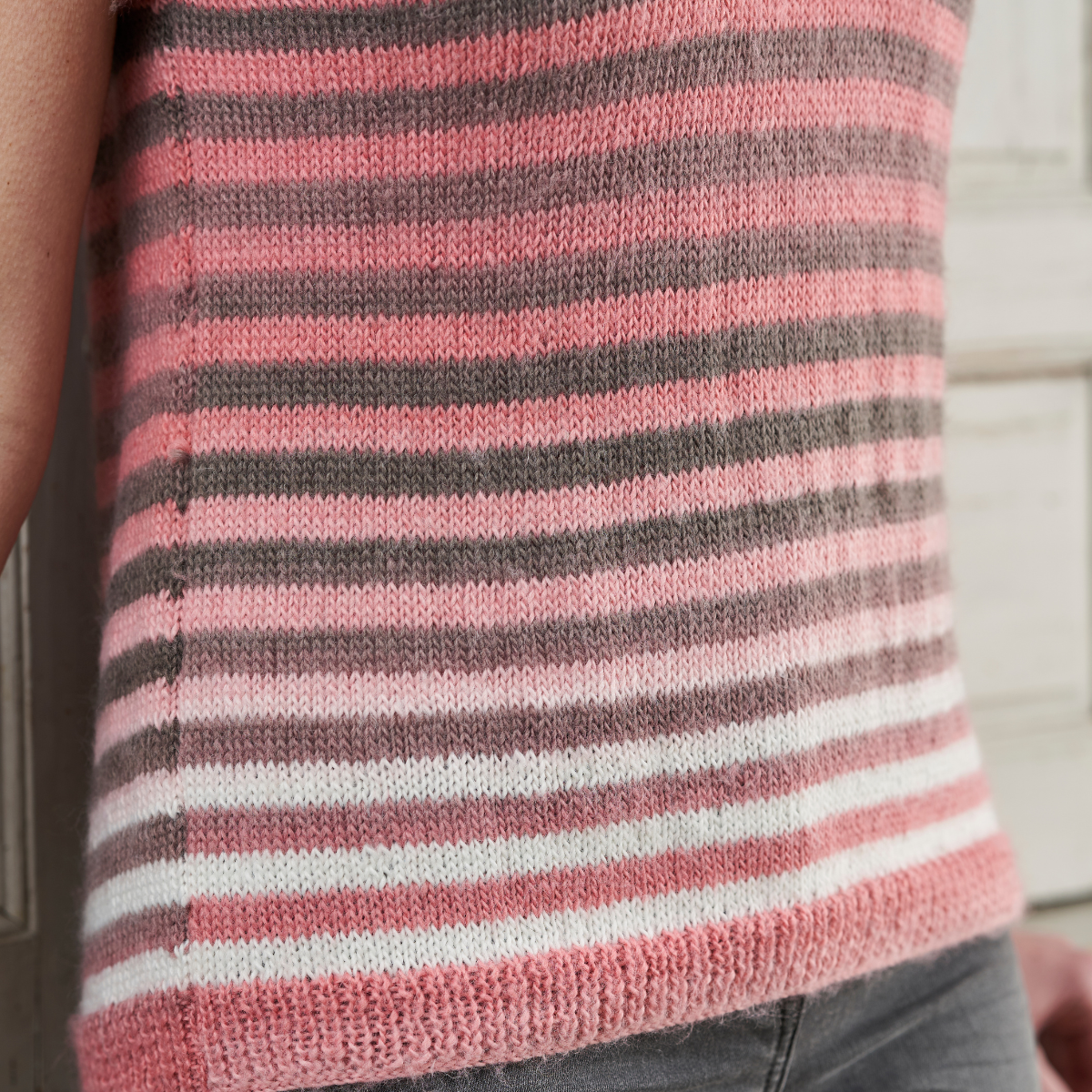 Candy Striped T-Shirt Knitting Pattern PDF
