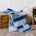 Upcycled denim patchwork blanket crochet pattern PDF