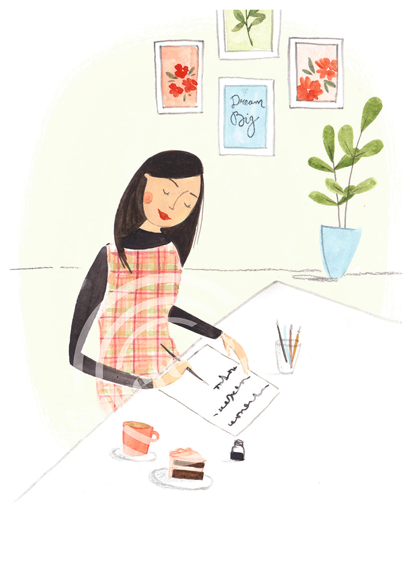 'Calligraphy Time' Digital Art Print PDF by Emma Block
