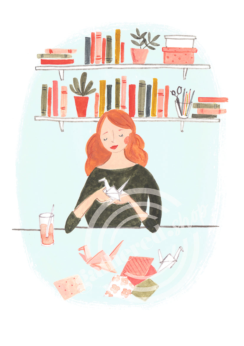 'Origami Time' Digital Art Print PDF by Emma Block