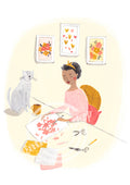 'Paper Cutting Time' Digital Art Print PDF by Emma Block