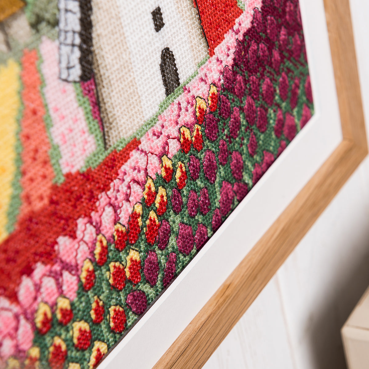 Windmill Tulip Field Cross Stitch PDF Pattern