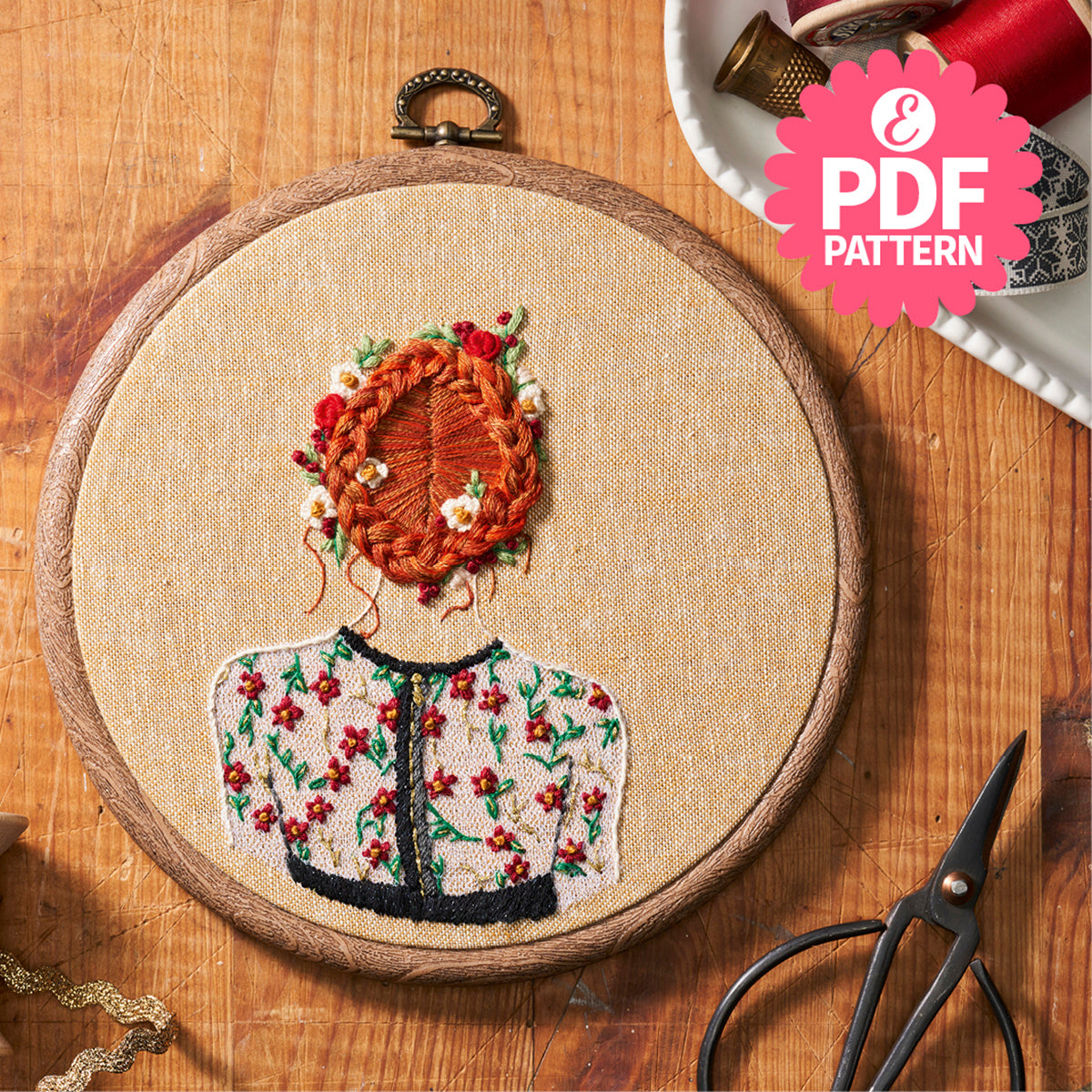 3D Embroidered Hair Pattern & ebook Bundle PDF