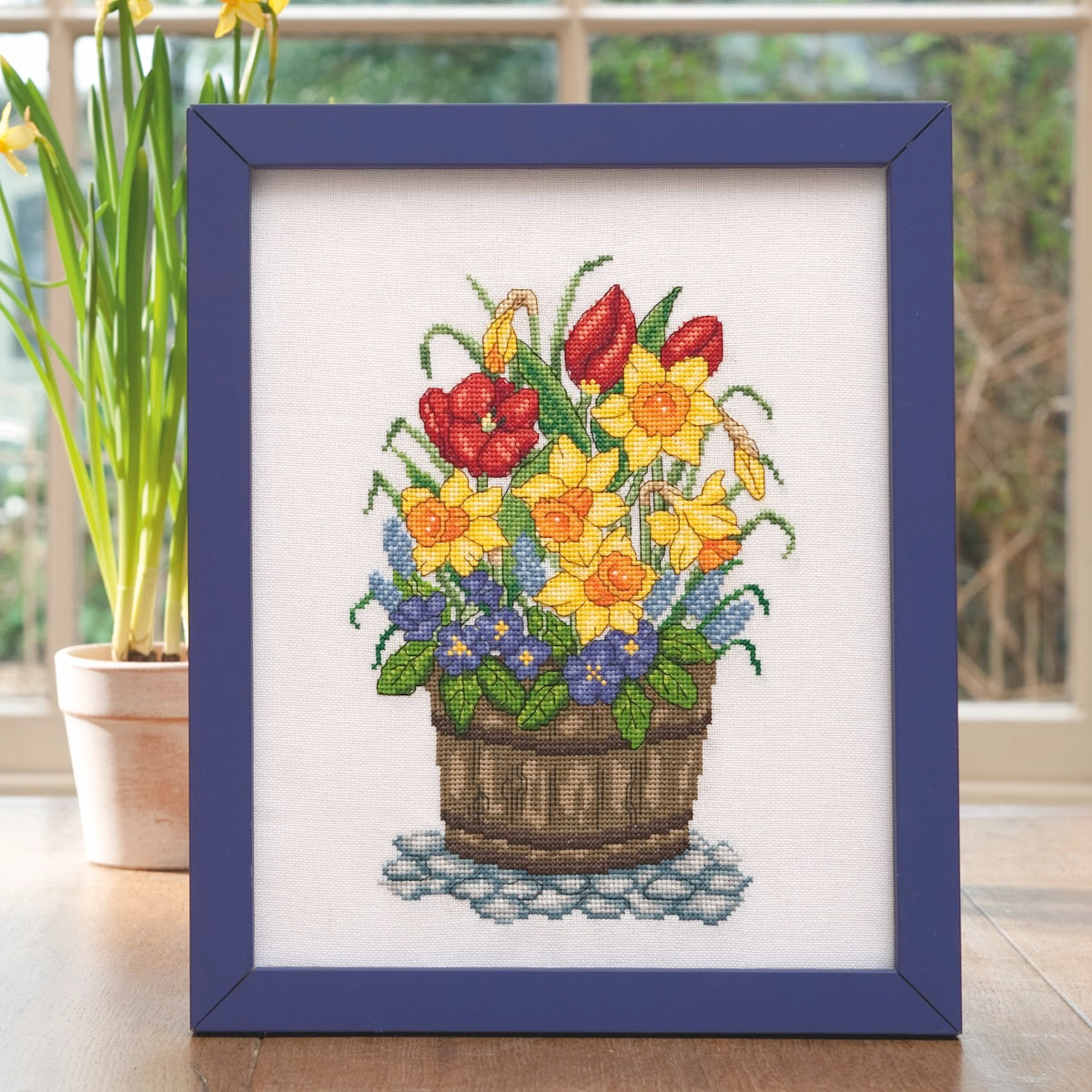 Spring Floral Barrel Cross Stitch PDF Pattern