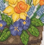 Spring Floral Barrel Cross Stitch PDF Pattern