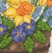 Spring Floral Barrel Cross Stitch PDF Pattern