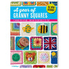 Cover of the 'A Year of Granny Squares' crochet pattern book featuring various colorful granny square crochet patterns.
