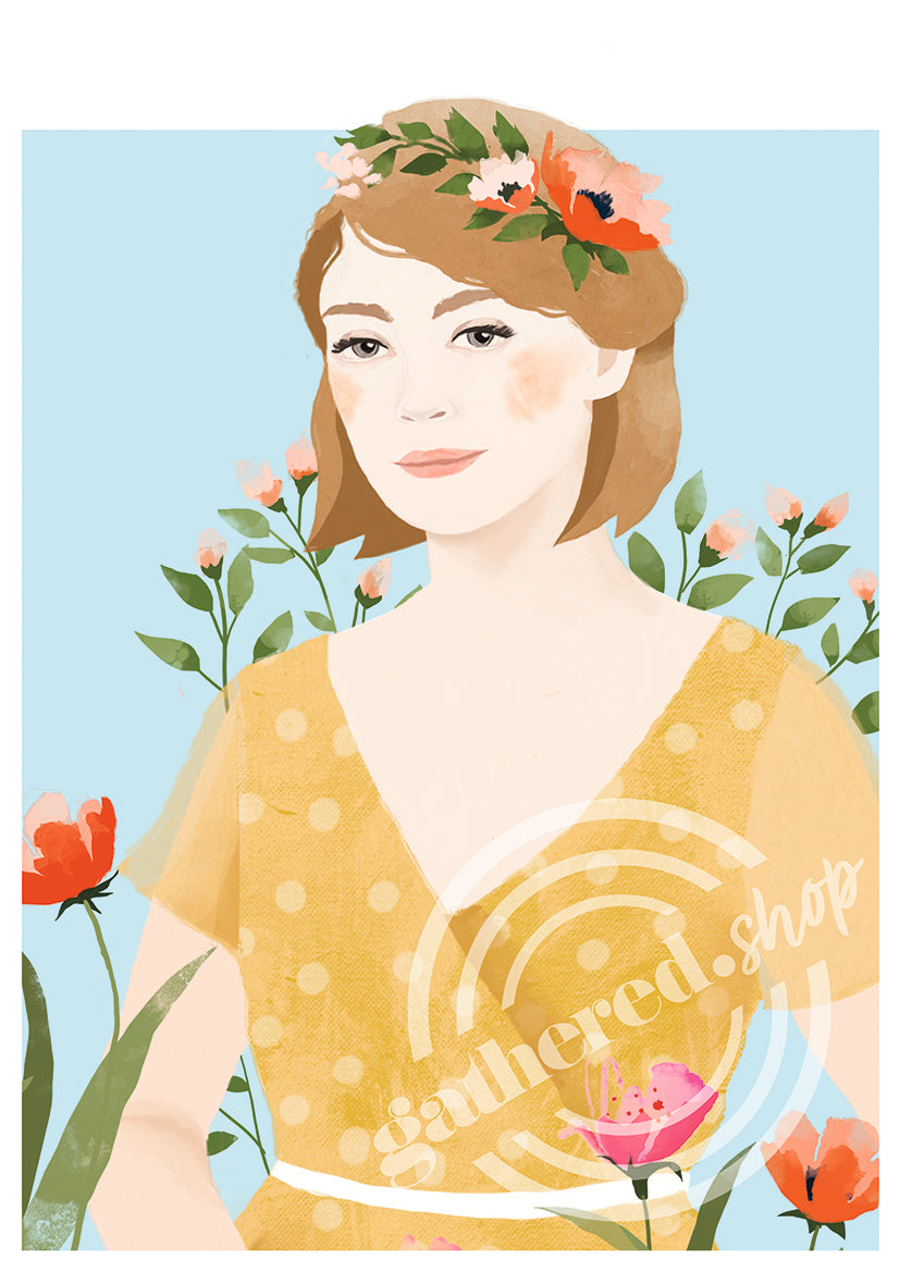 'Feminine Flower Power' Digital Art Print PDF by Mateja Kovac