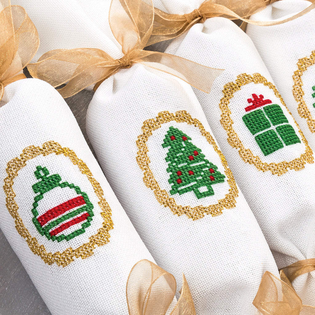 Christmas Cracker Napkins Cross Stitch PDF Patterns