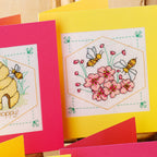 Fun Bee Cards Cross Stitch PDF Pattern