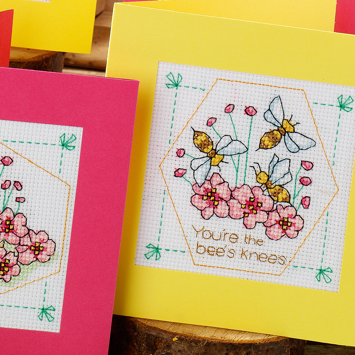 Fun Bee Cards Cross Stitch PDF Pattern