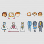 3D Wedding Cake Toppers Cross Stitch PDF Patterns