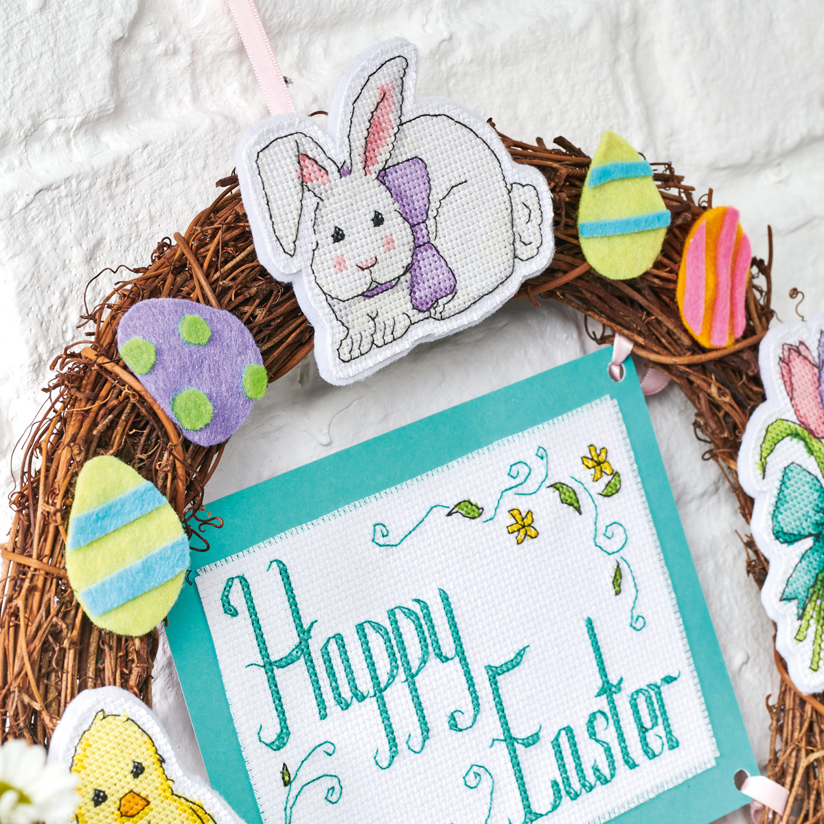 Easter Wreath Cross Stitch PDF Patterns