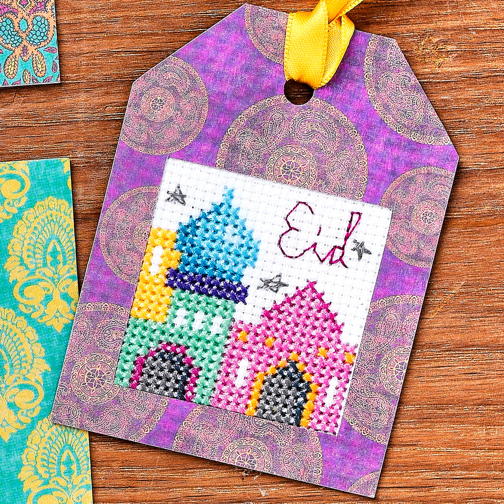 Eid al-Fitr Greetings Cards and Tags Cross Stitch PDF Patterns