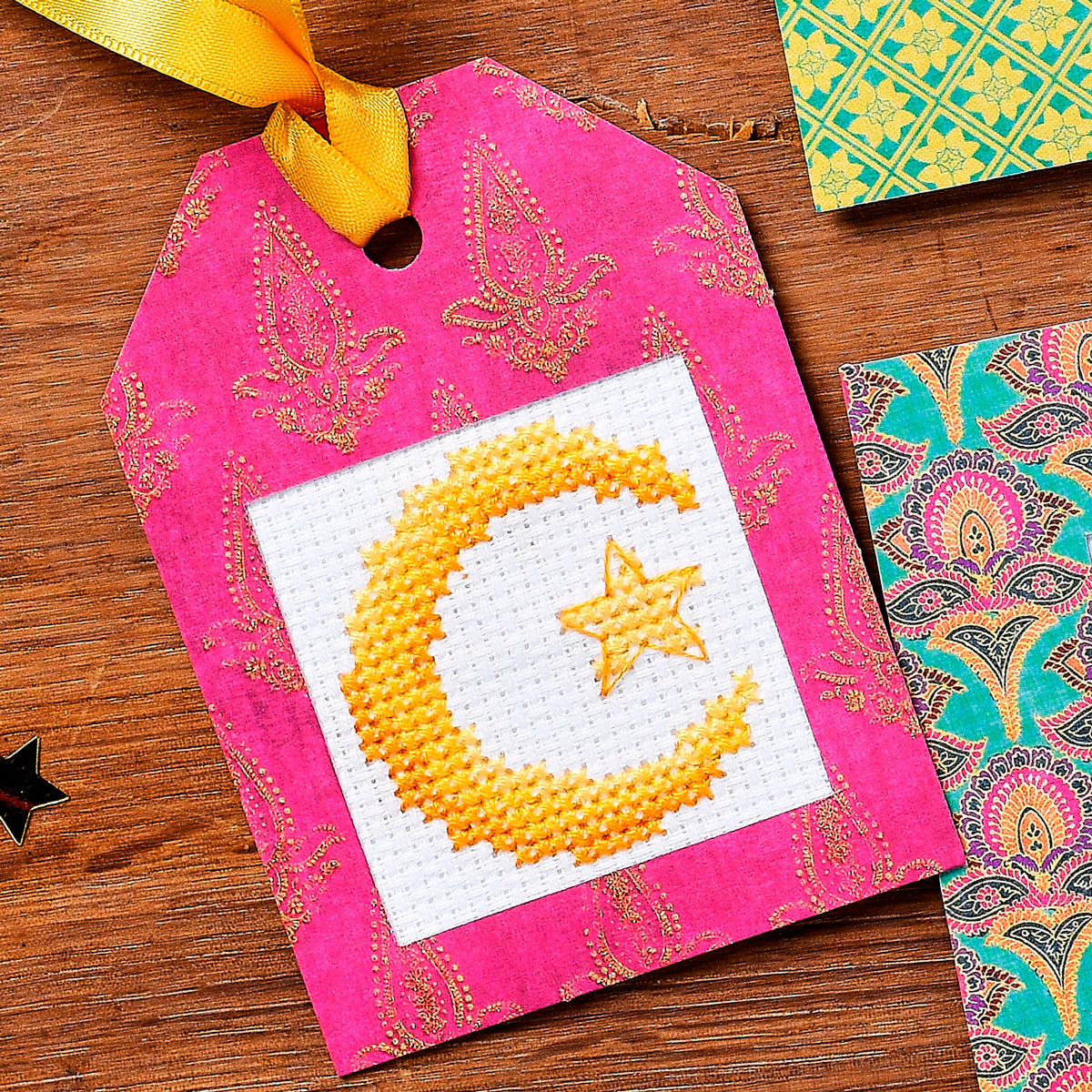 Eid al-Fitr Greetings Cards and Tags Cross Stitch PDF Patterns