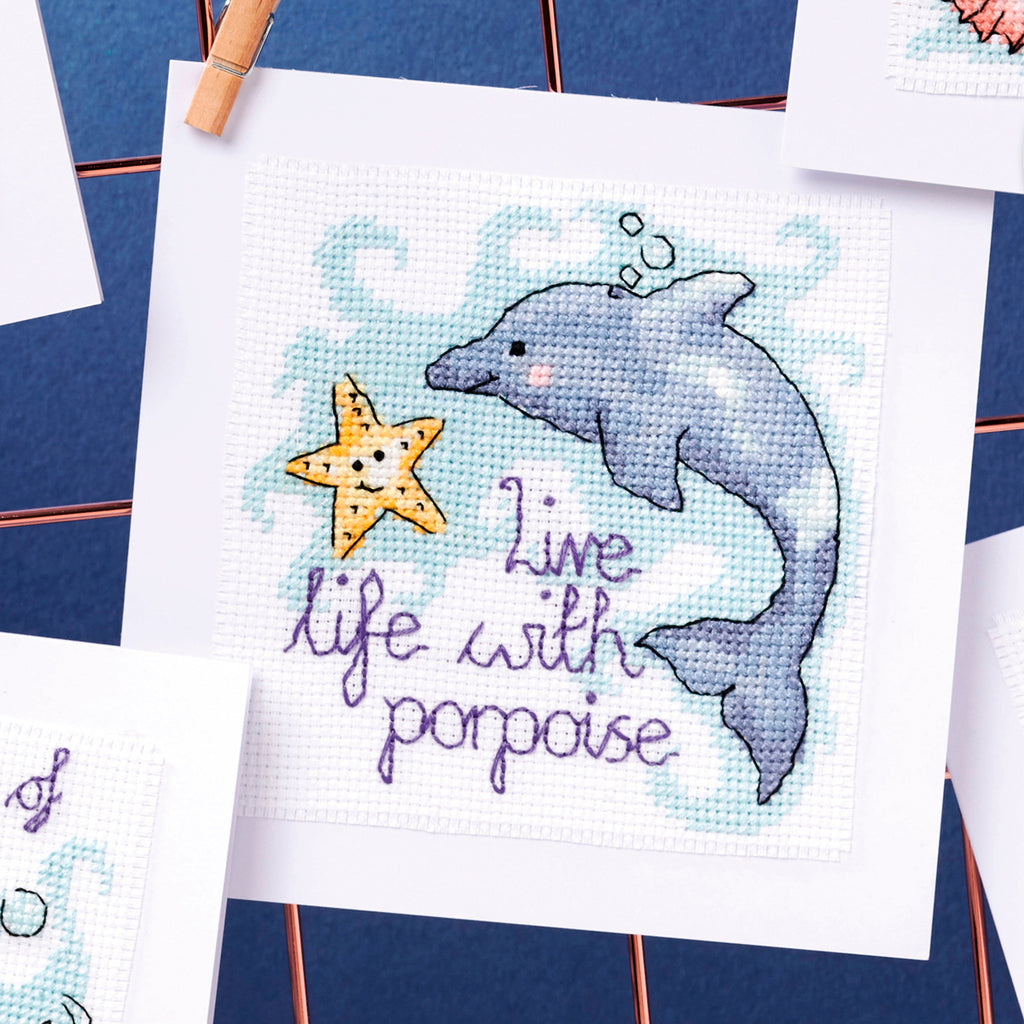 Sea Animal Cards Cross Stitch PDF Patterns