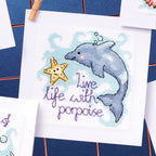 Sea Animal Cards Cross Stitch PDF Patterns