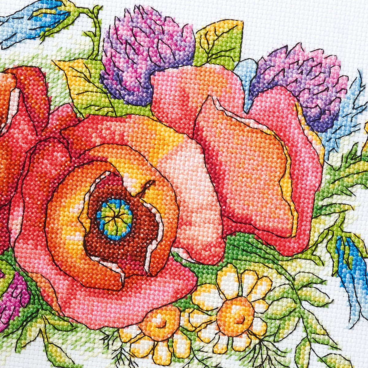 Poppy Picture Cross Stitch PDF Pattern