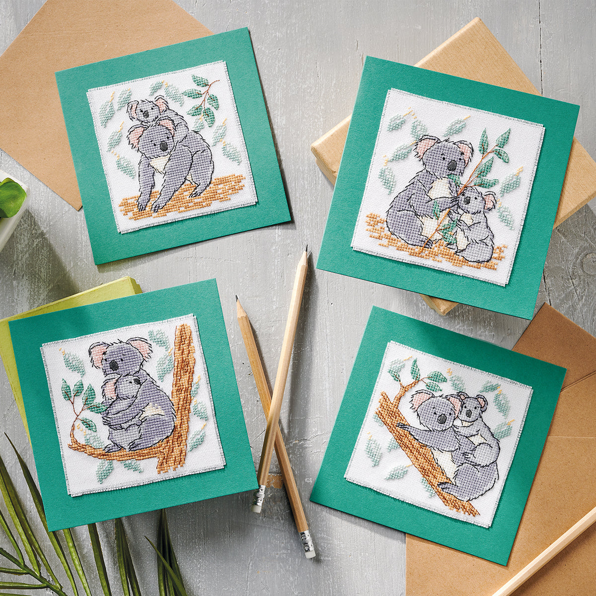 Cute Koala Cards Cross Stitch PDF Patterns