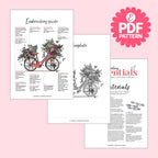 bicycle embroidery pages