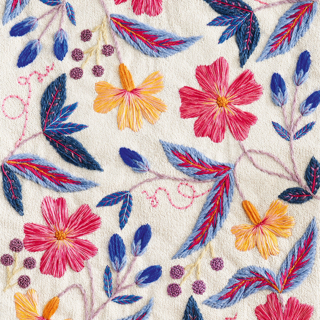 Floral Winter Wall Hanging Embroidery Pattern PDF