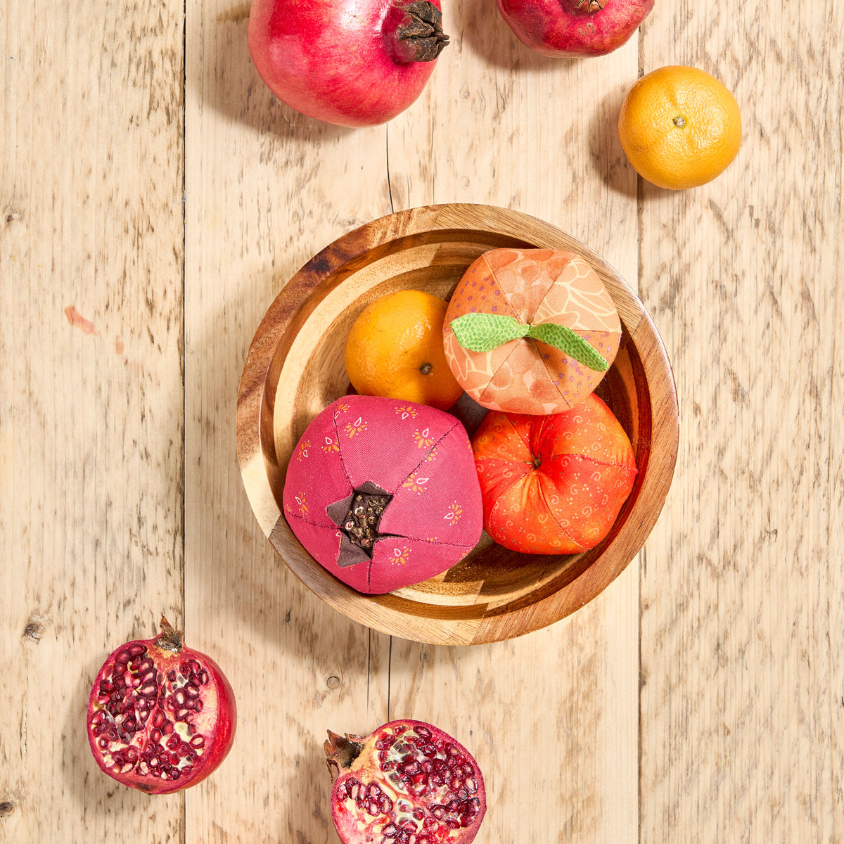 3D Pomegranate and Clementine Fruit Pattern PDF