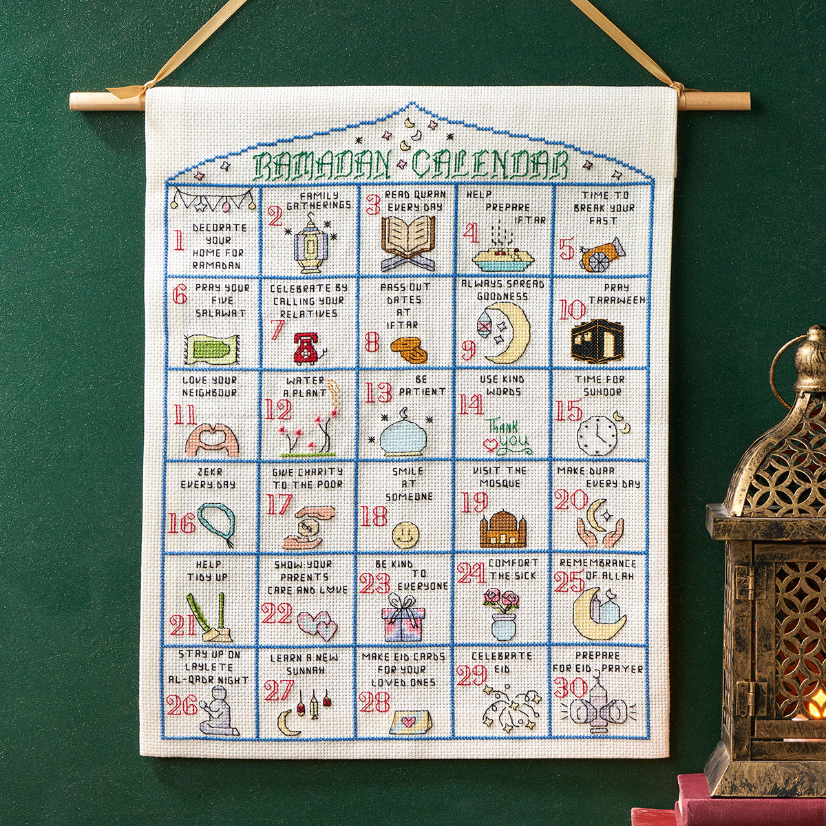 Ramadan Calendar Cross Stitch PDF Patterns