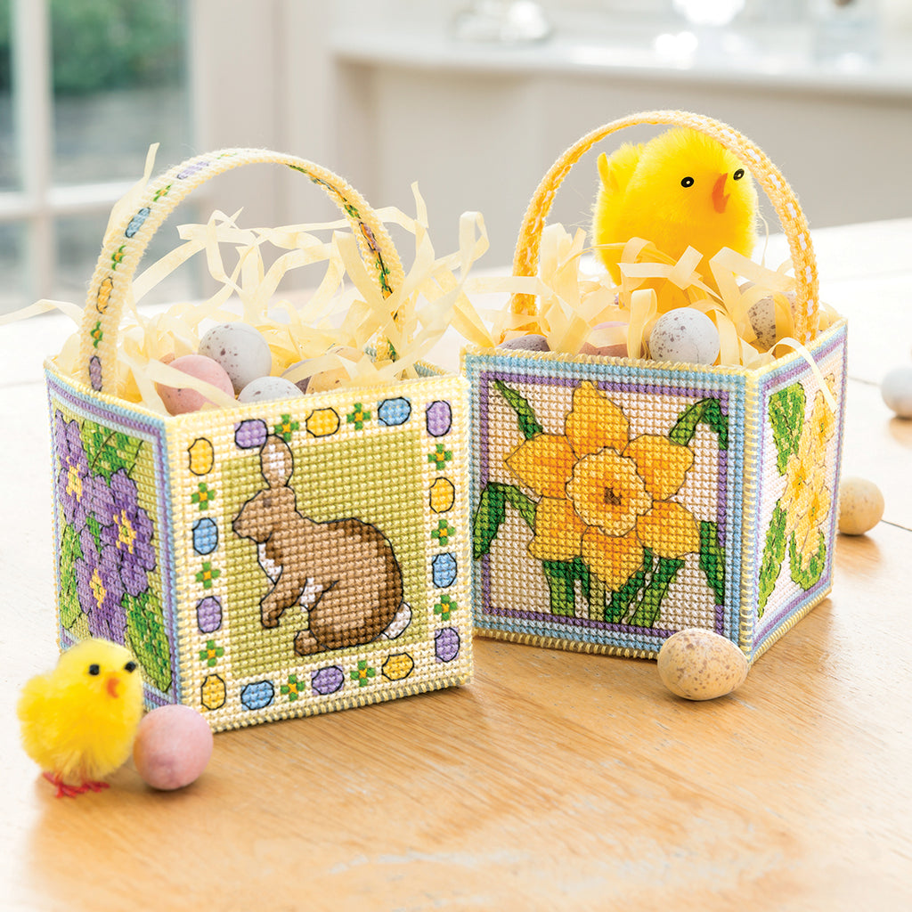 3D Easter Baskets Cross Stitch PDF Patterns