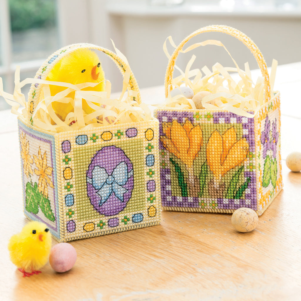 3D Easter Baskets Cross Stitch PDF Patterns