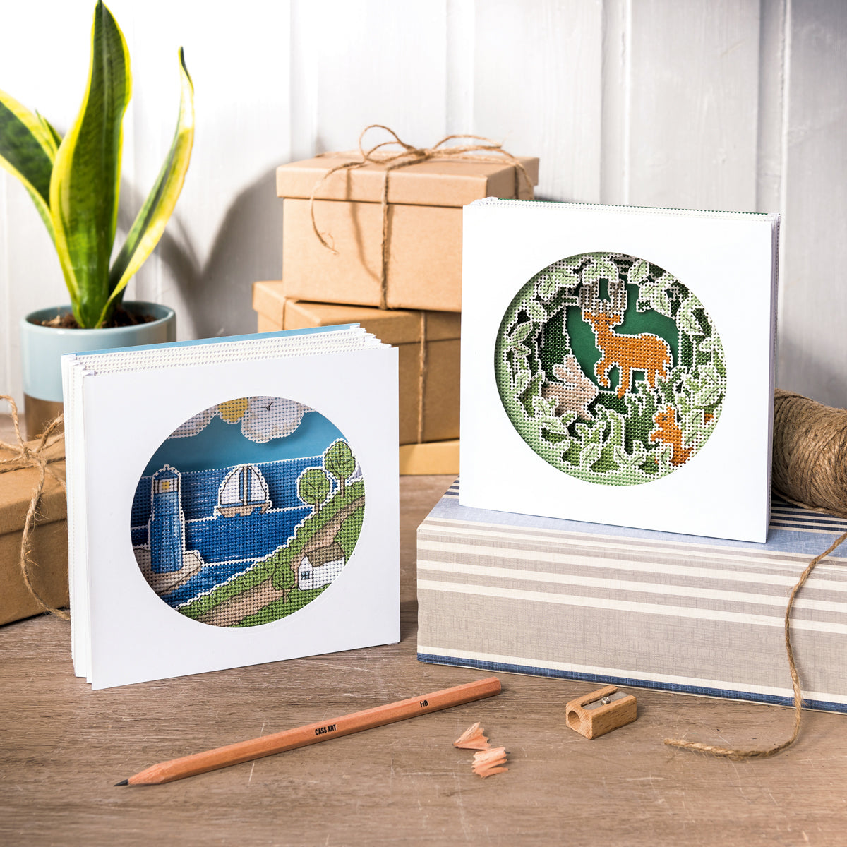Paper Cut Pictures 3D Cross Stitch PDF Pattern