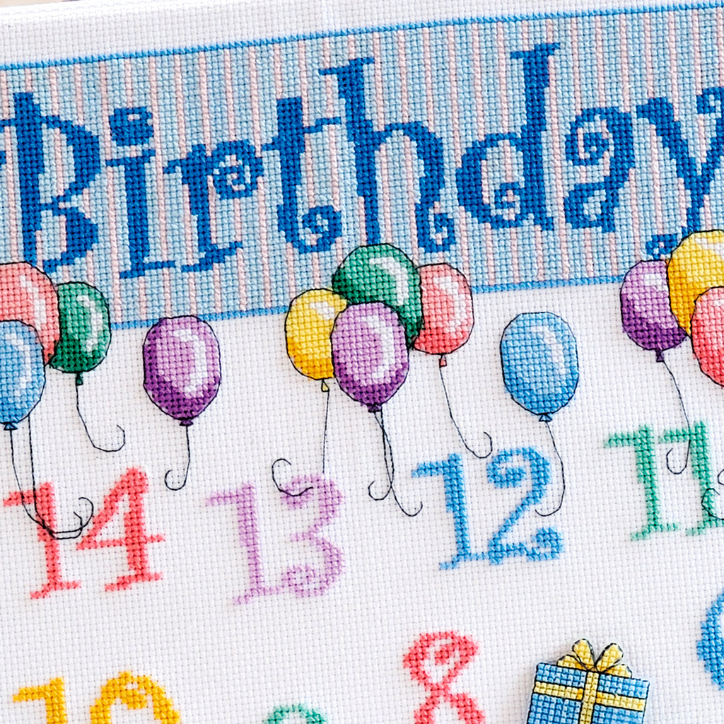 Birthday Countdown Cross Stitch PDF Pattern