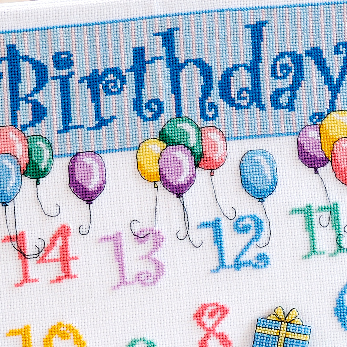 Birthday Countdown Cross Stitch PDF Pattern