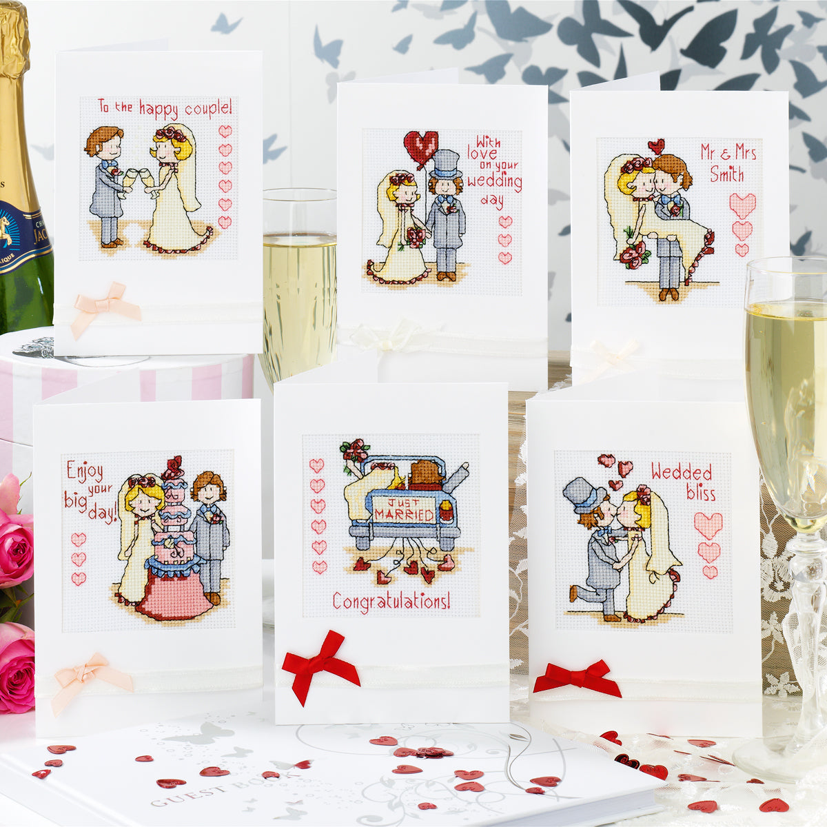 Wedding Cards Cross Stitch PDF Pattern