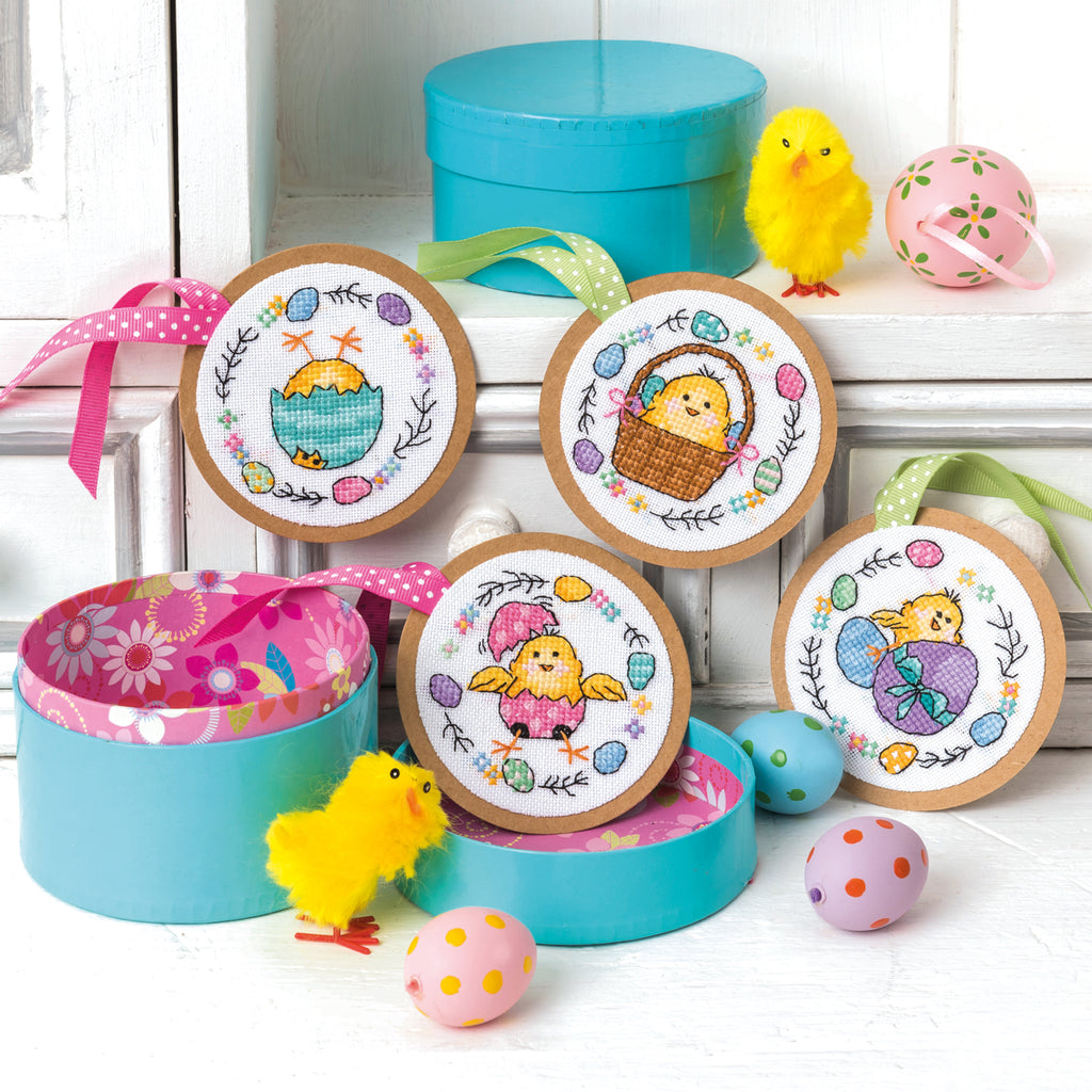 Easter Chick Tags Cross Stitch PDF Pattern