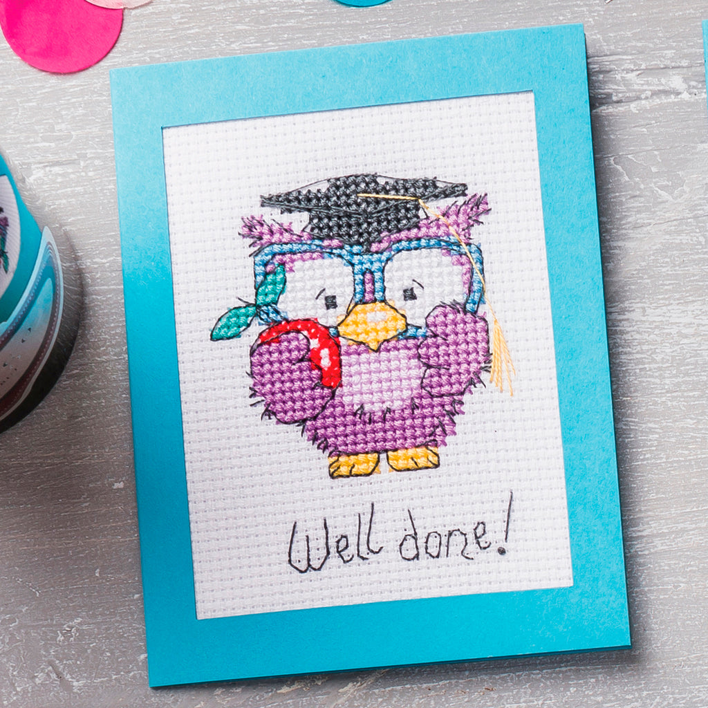 Graduation Owls Cross Stitch PDF Pattern