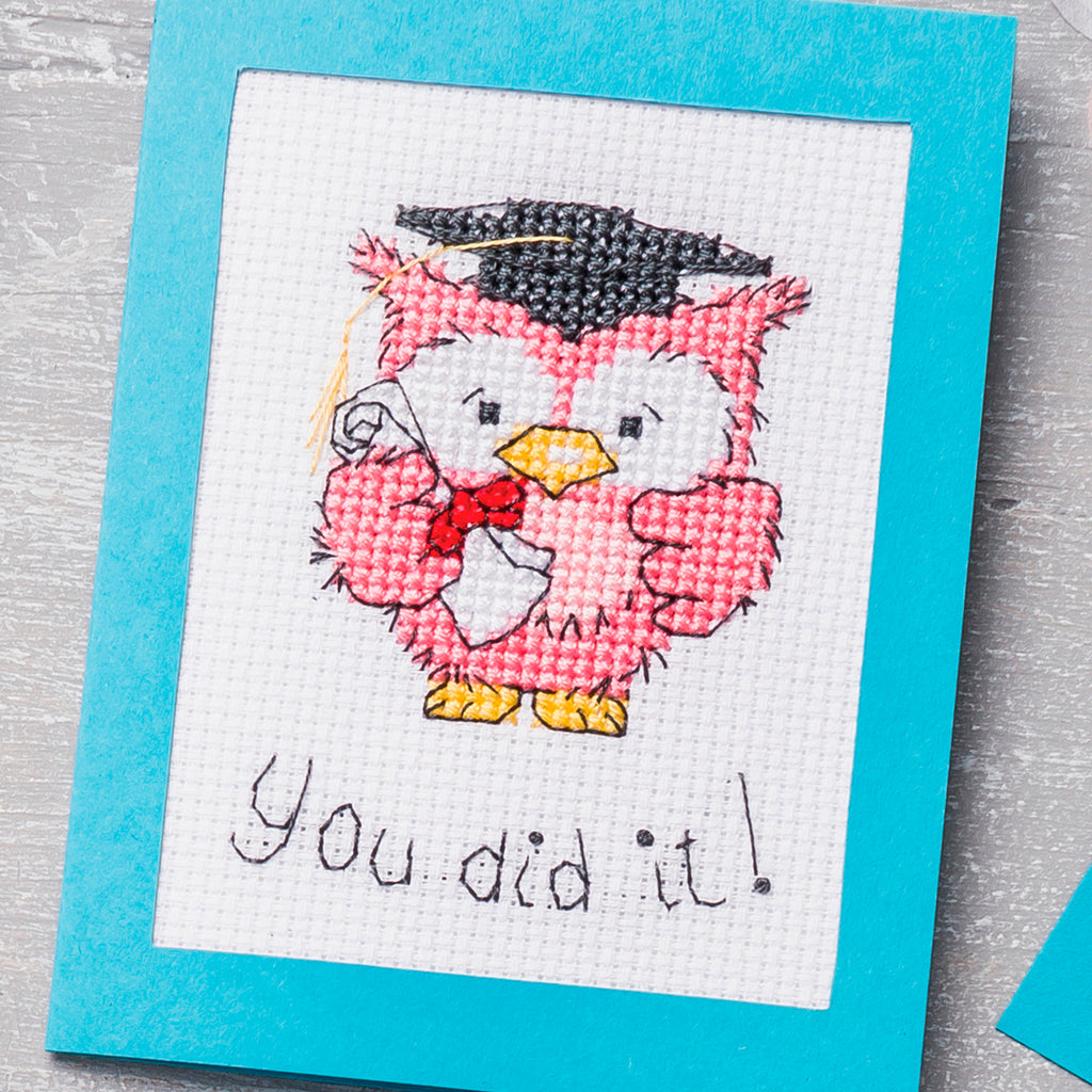 Graduation Owls Cross Stitch PDF Pattern