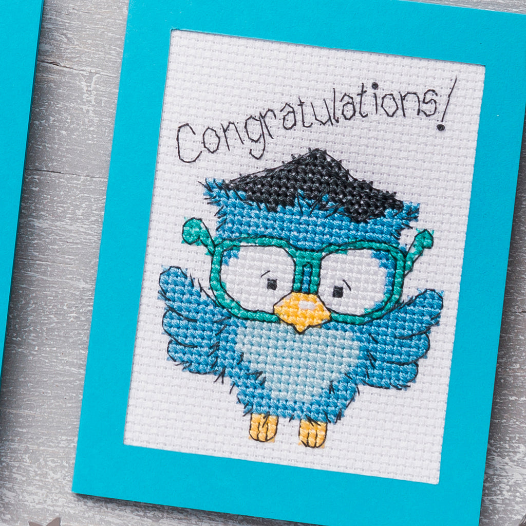 Graduation Owls Cross Stitch PDF Pattern