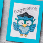 Graduation Owls Cross Stitch PDF Pattern