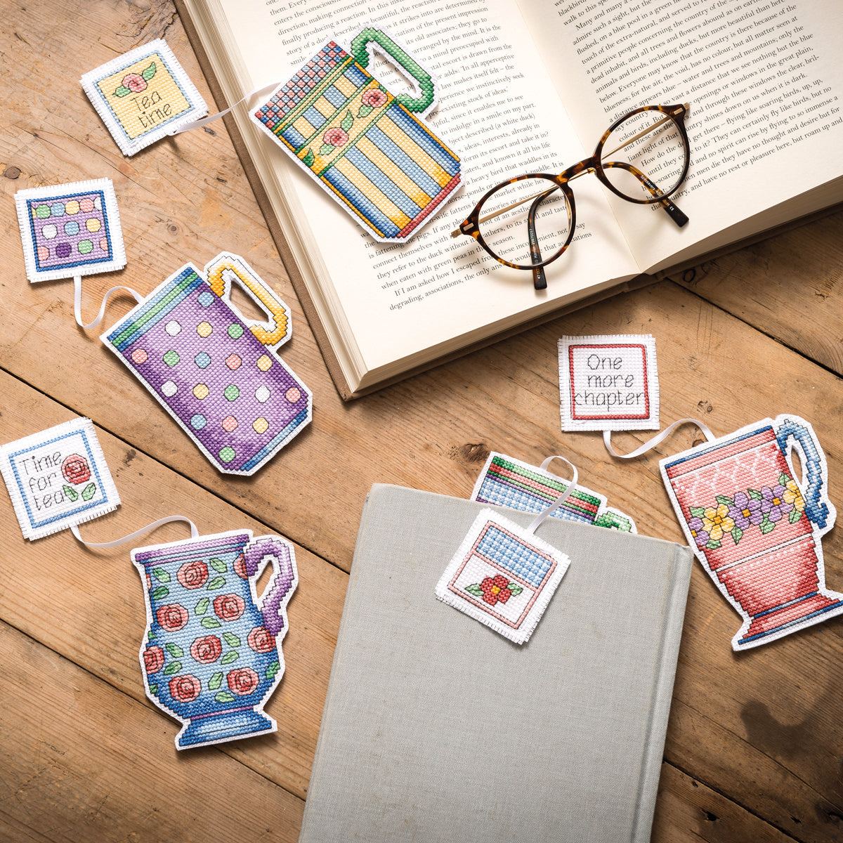 Teacup Bookmarks Cross Stitch PDF Pattern