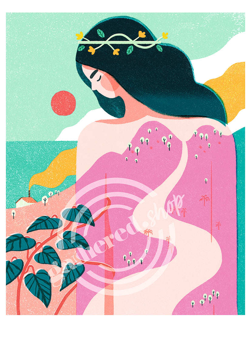 'How to befriend a mountain' Digital Art Print PDF by Geraldine Sypiecco