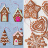 Gingerbread Embroidery Christmas Decorations PDF Bundle