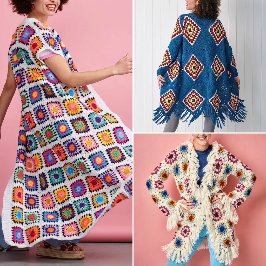 Granny Square Crochet Cardigan Bundle PDF