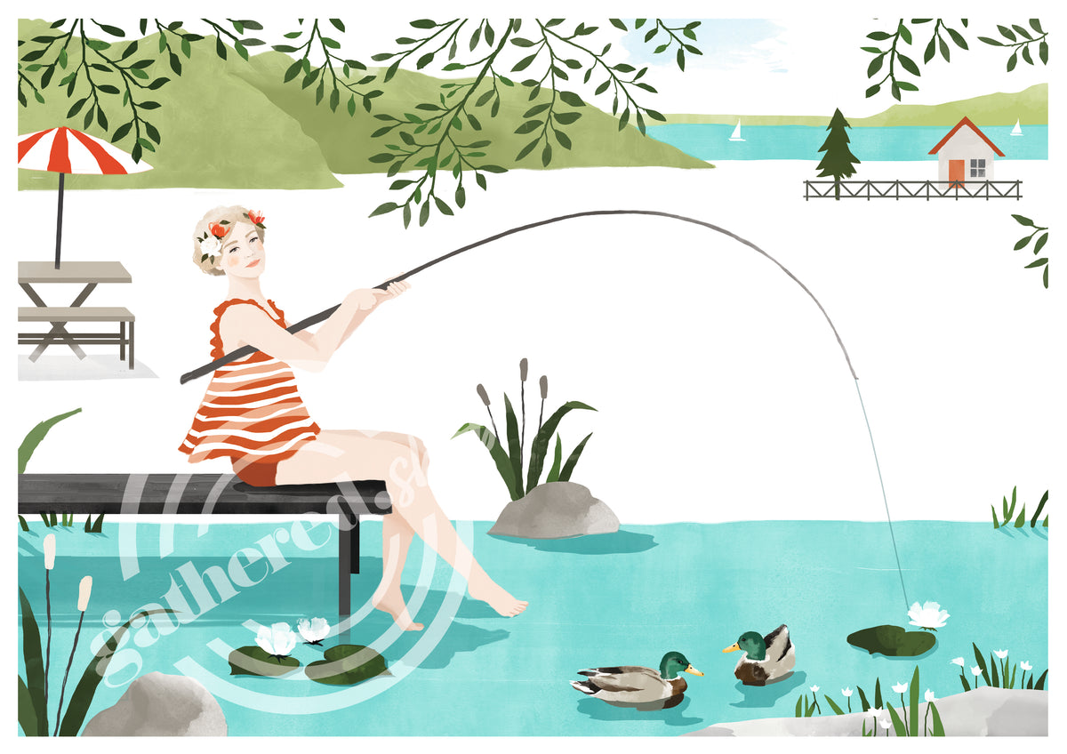 'Catch of the day' Digital Art Print PDF by Mateja Kovac