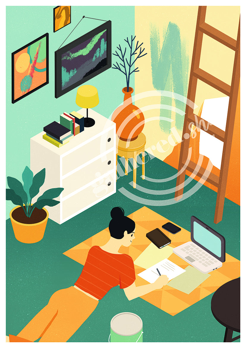 'New home living' Digital Art Print PDF by Geraldine Sypiecco