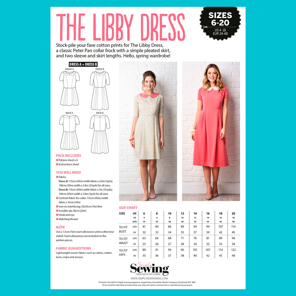 Libby Dress Sewing Pattern PDF