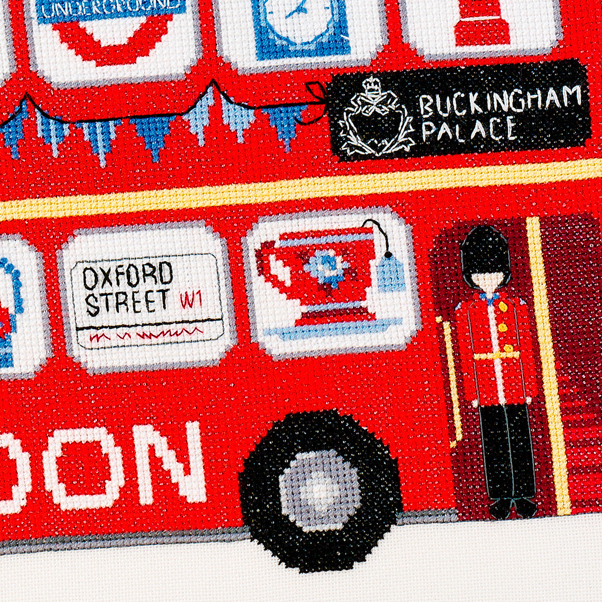 London Bus Cross Stitch PDF Pattern