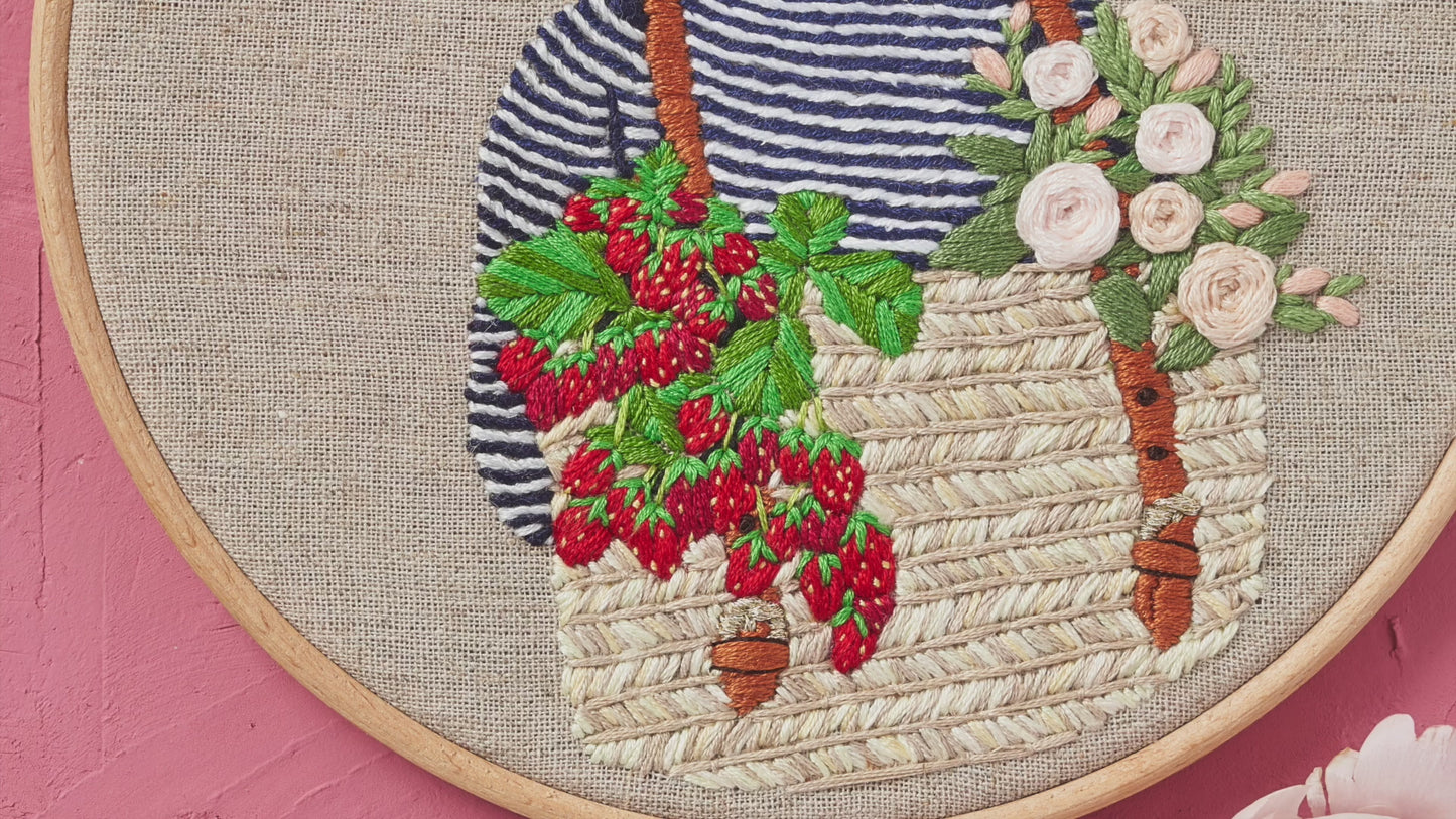Summer Portrait with 3D Hair Embroidery Hoop Pattern PDF