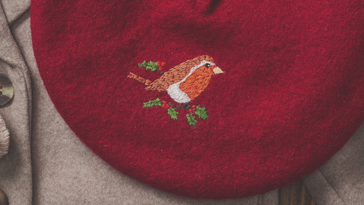 Festive Robin Motif Embroidery Pattern PDF