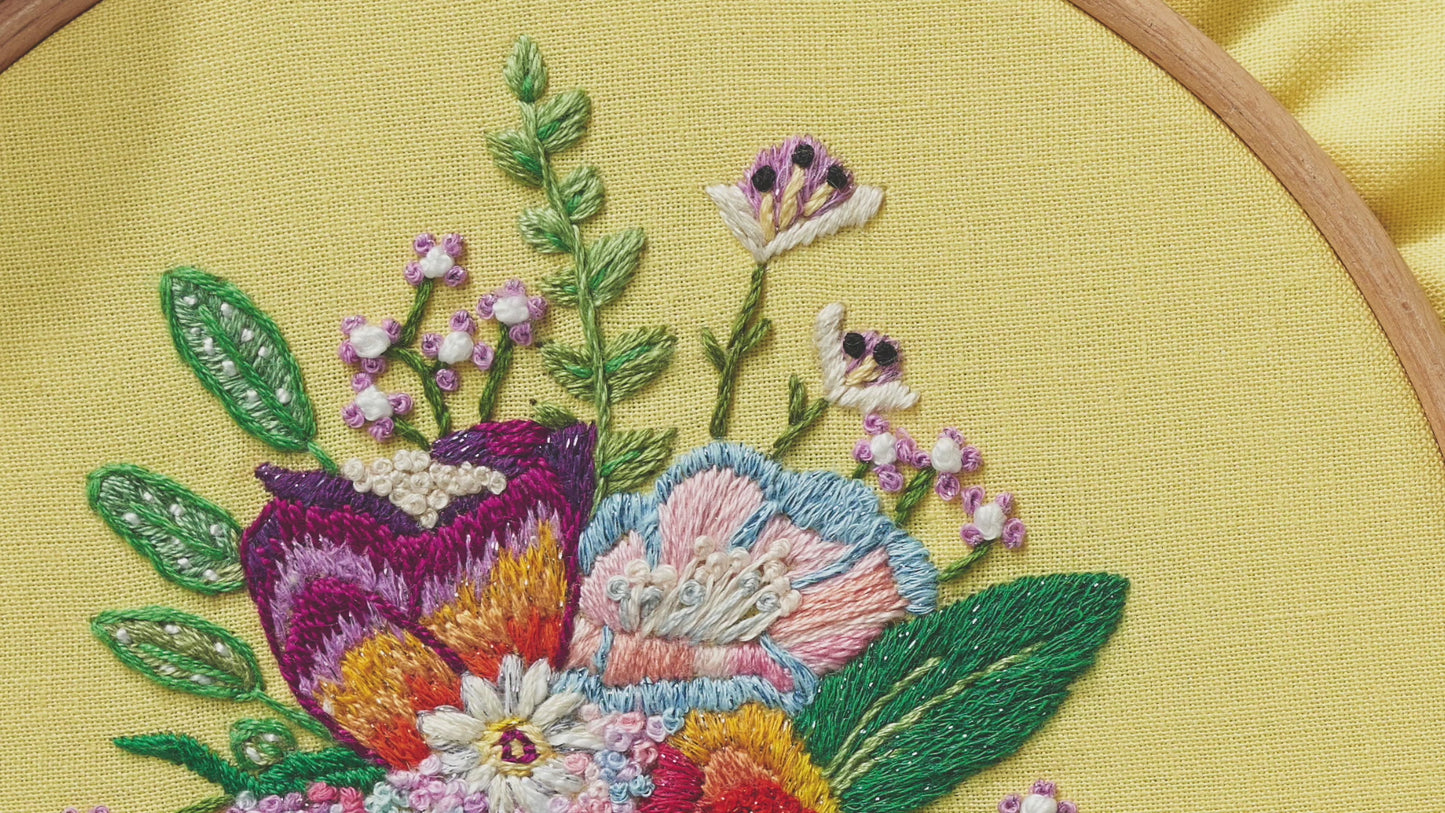 Pride Bouquet Embroidery Hoop Pattern PDF