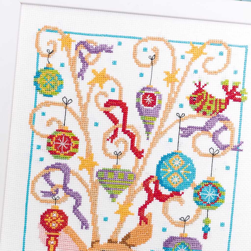 Decorative Christmas Reindeer Cross Stitch Pattern PDF